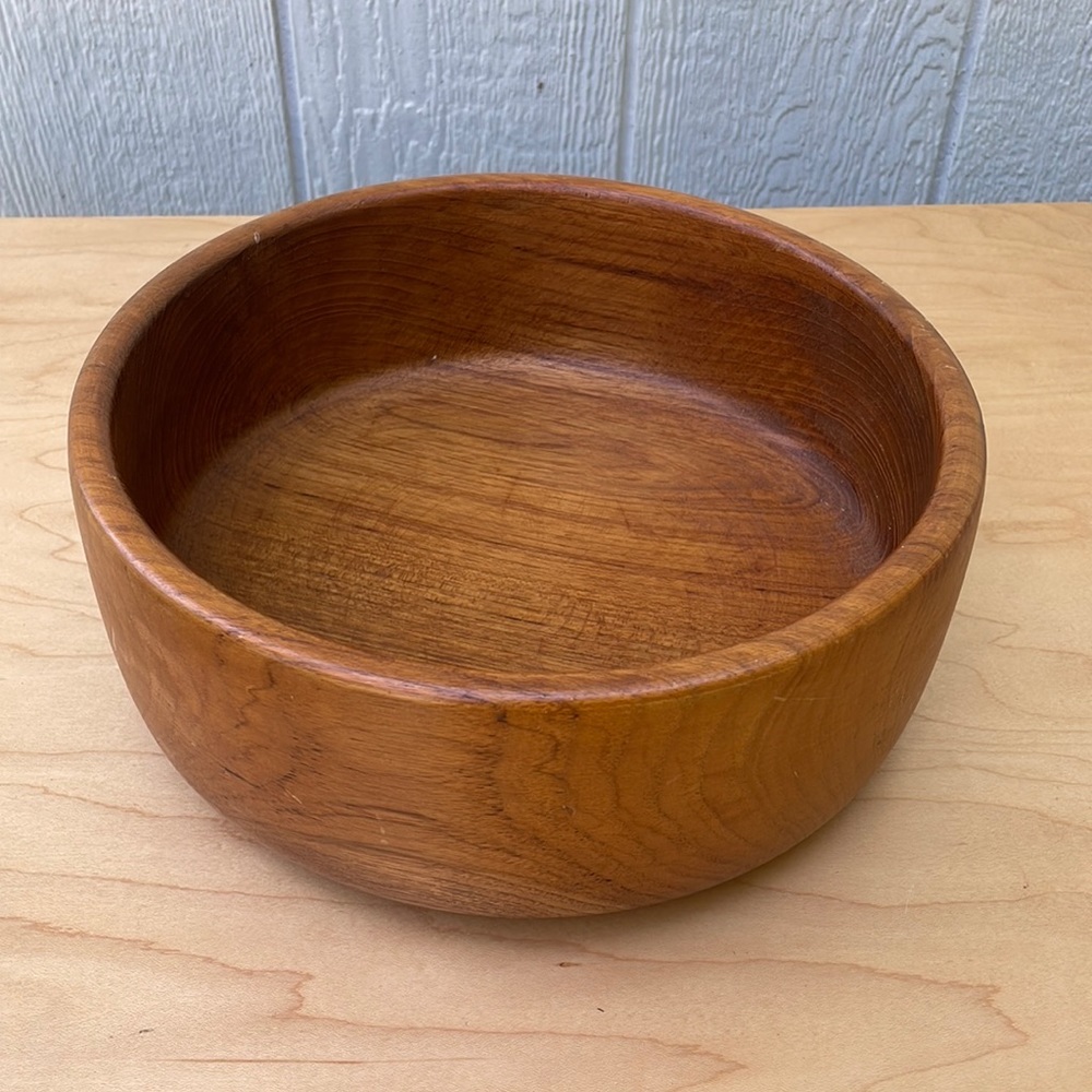TEAK Wood Vintage Serving Bowl